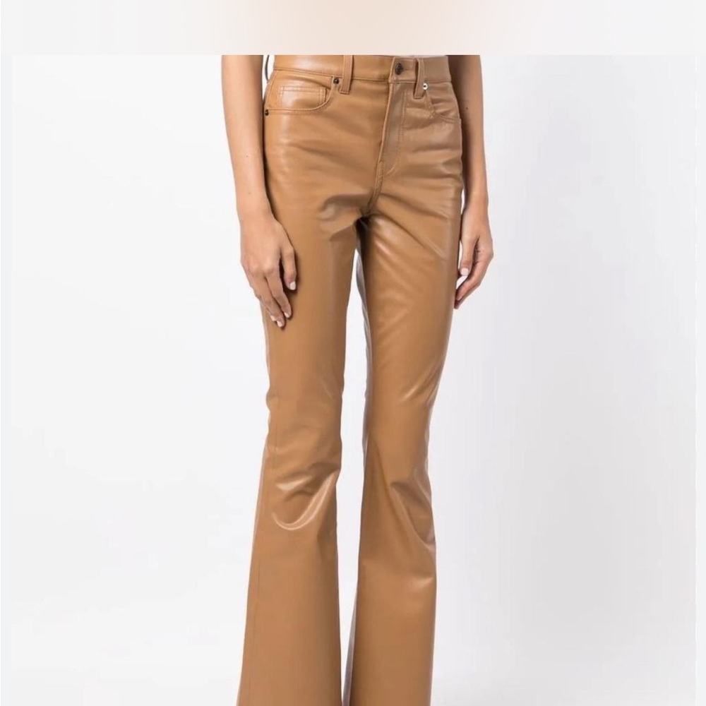 Veronica Beard Beverly Faux Leather Flared Pants